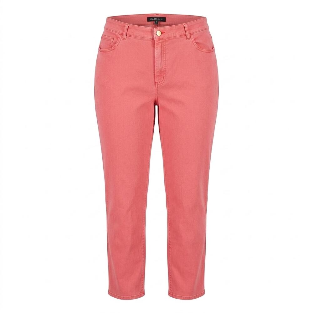 Lafayette 148 New York Pink Straight Leg Pants Women Size 14